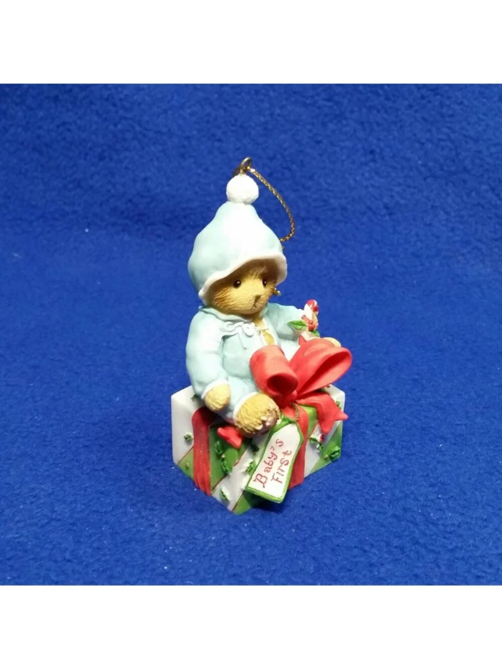 Cherished Teddies Baby's First Ornament Boy Enesco 4102240 Avon Exclusive In Box